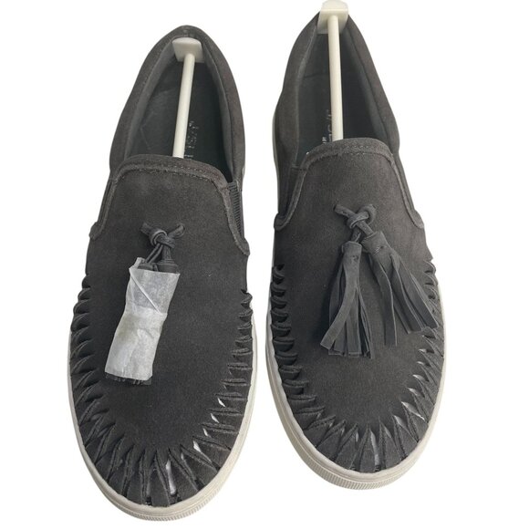 JSlides Aztec Grey Suede Slip-On Tassel Sneakers Size 6.5M New in Box‎ Platform - Picture 2 of 8